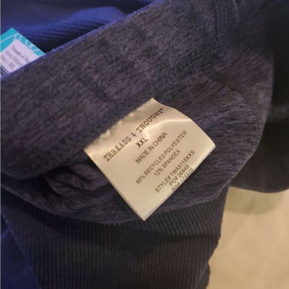 NWT Threads 4 thought blue ribbed bra crop XXL - Picture 4 of 11